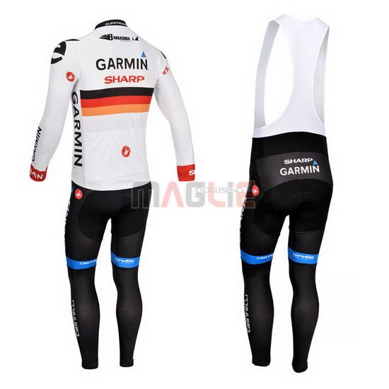 Maglia Garmin manica lunga 2013 bianco