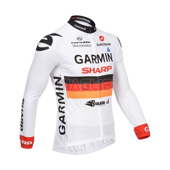 Maglia Garmin manica lunga 2013 bianco