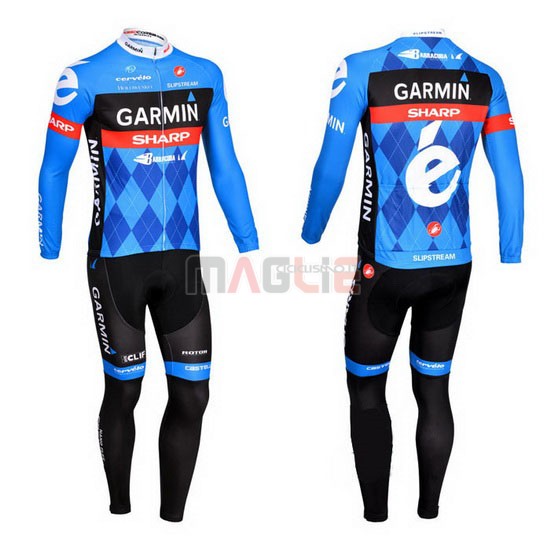 Maglia Garmin manica lunga 2013 blu