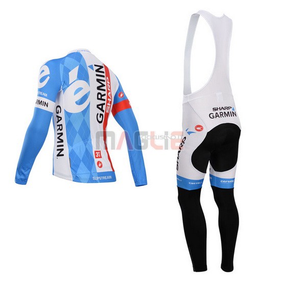 Maglia Garmin manica lunga 2014 azzurro e bianco - Clicca l'immagine per chiudere