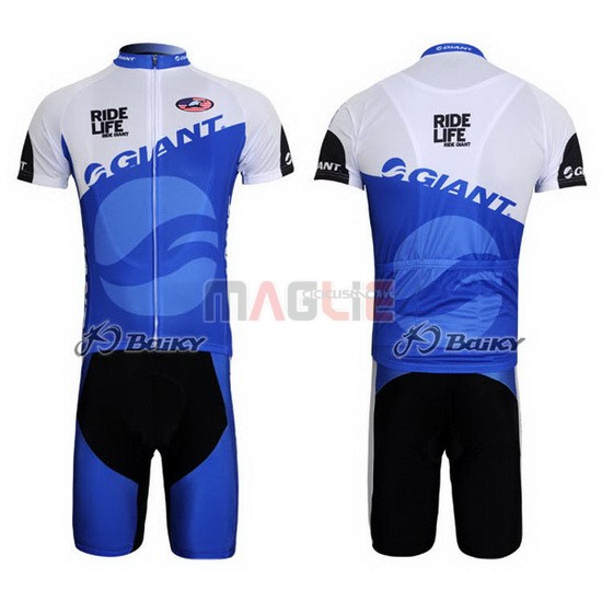 Maglia Giant manica corta 2011 blu e bianco