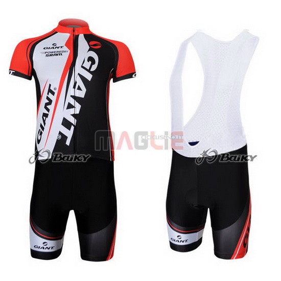 Maglia Giant manica corta 2011 rosso e nero