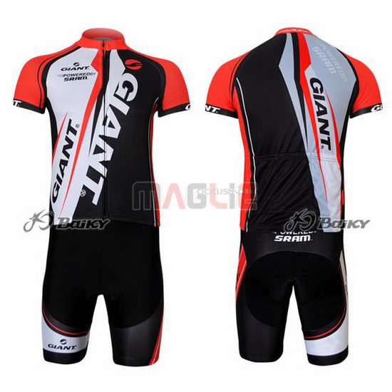 Maglia Giant manica corta 2011 rosso e nero