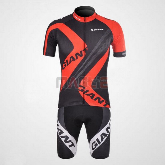 Maglia Giant manica corta 2012 nero e rosso