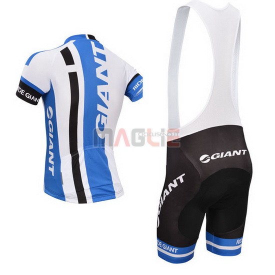 Maglia Giant manica corta 2013 bianco e celeste