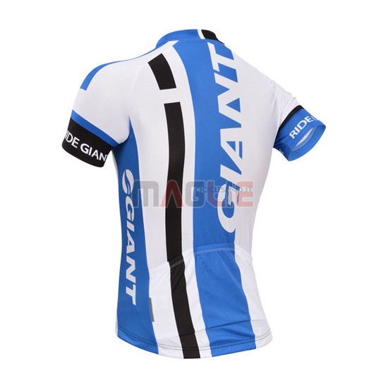 Maglia Giant manica corta 2013 bianco e celeste