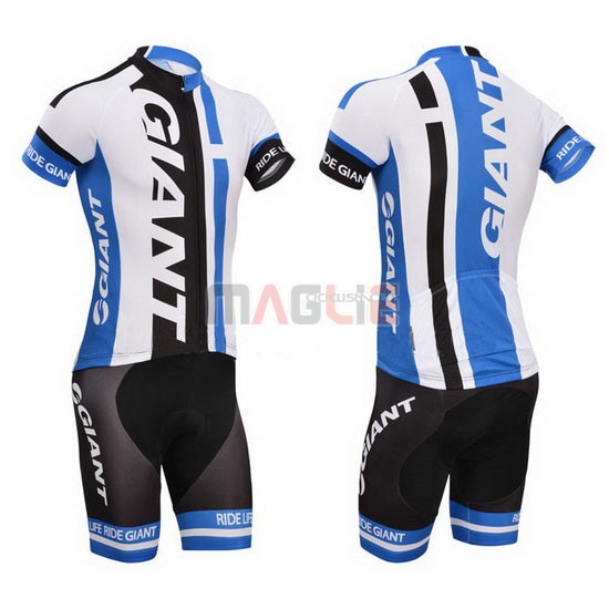 Maglia Giant manica corta 2013 bianco e celeste