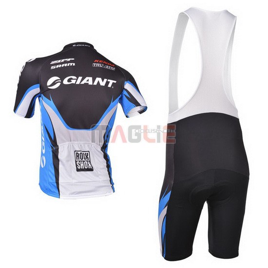 Maglia Giant manica corta 2013 celeste e nero