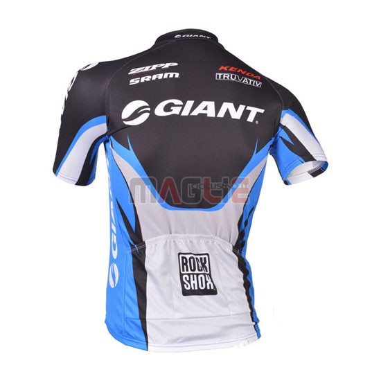 Maglia Giant manica corta 2013 celeste e nero