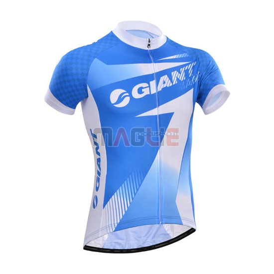 Maglia Giant manica corta 2014 bianco e blu