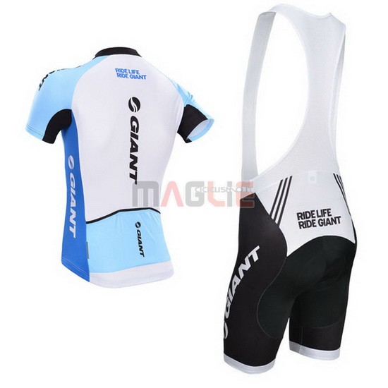 Maglia Giant manica corta 2014 bianco e celeste