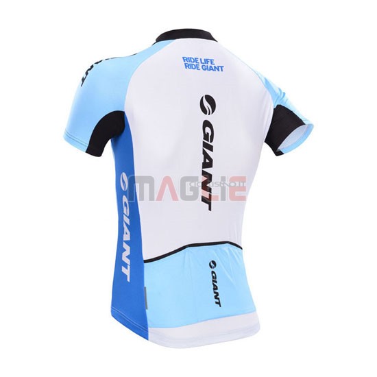 Maglia Giant manica corta 2014 bianco e celeste