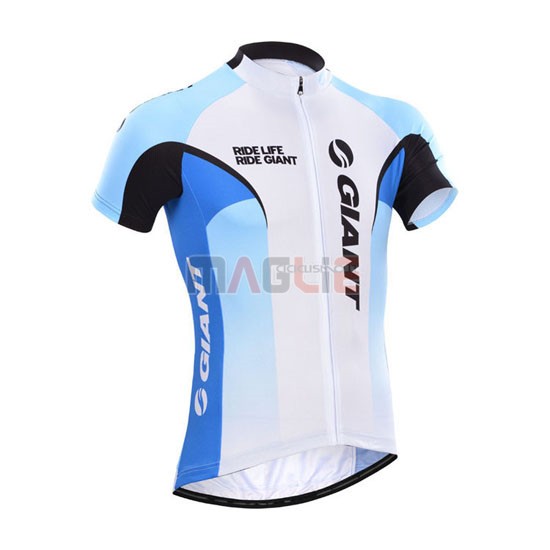 Maglia Giant manica corta 2014 bianco e celeste