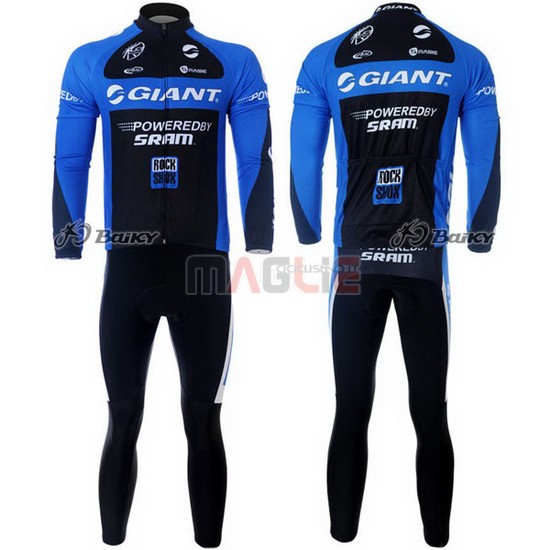 Maglia Giant manica lunga 2011 blu