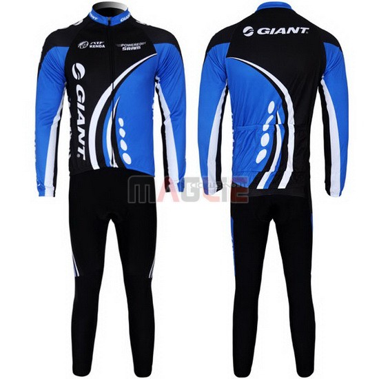 Maglia Giant manica lunga 2011 nero e blu