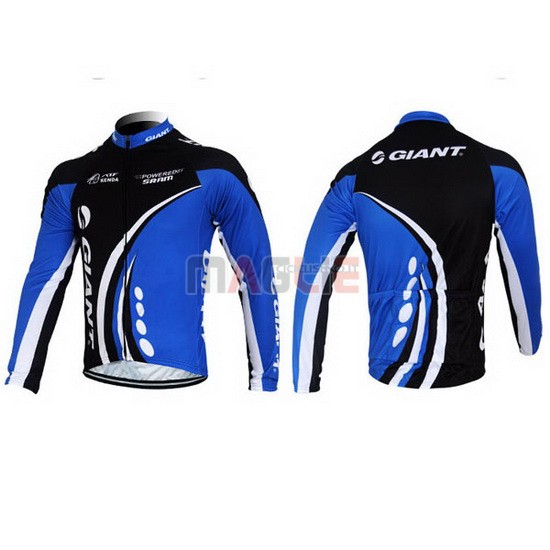 Maglia Giant manica lunga 2011 nero e blu