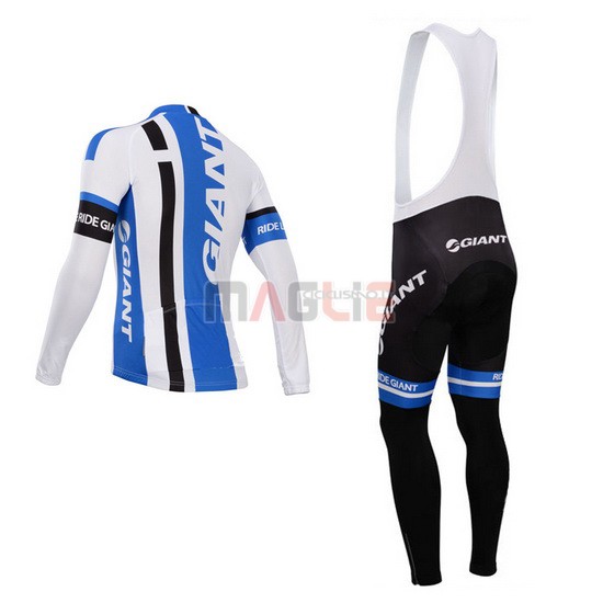 Maglia Giant manica lunga 2014 bianco e blu