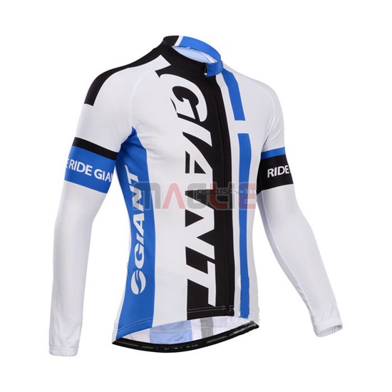 Maglia Giant manica lunga 2014 bianco e blu