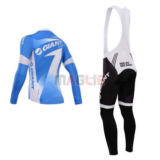 Maglia Giant manica lunga 2014 bianco e celeste