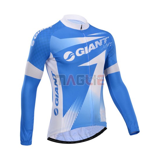 Maglia Giant manica lunga 2014 bianco e celeste