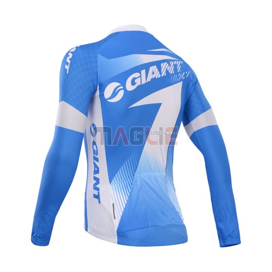 Maglia Giant manica lunga 2014 bianco e celeste