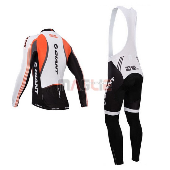 Maglia Giant manica lunga 2014 bianco e nero