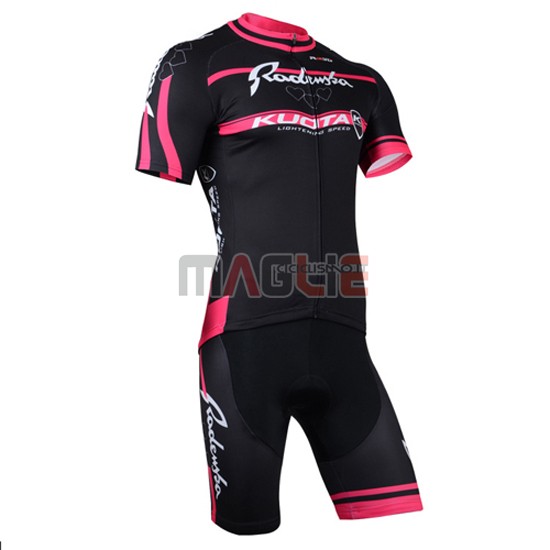 Maglia KUOTA manica corta 2014 nero e rosso