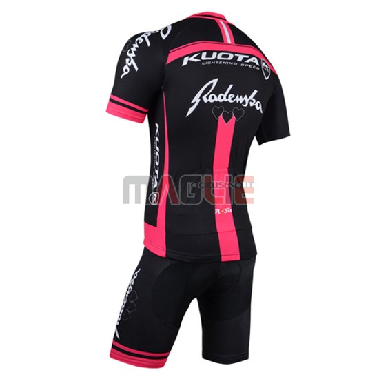 Maglia KUOTA manica corta 2014 nero e rosso