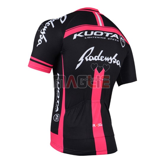 Maglia KUOTA manica corta 2014 nero e rosso