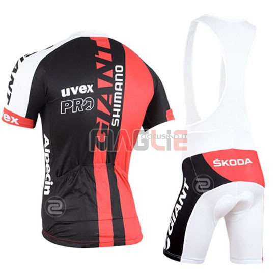 Maglia Giant manica corta 2015 bianco e rosso