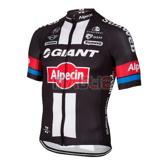 Maglia Giant manica corta 2016 nero e rosso