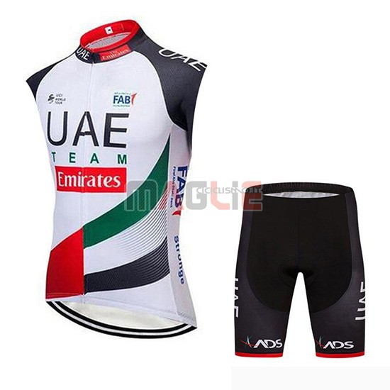 Gilet Antivento UAE 2019 Bianco Nero Rosso