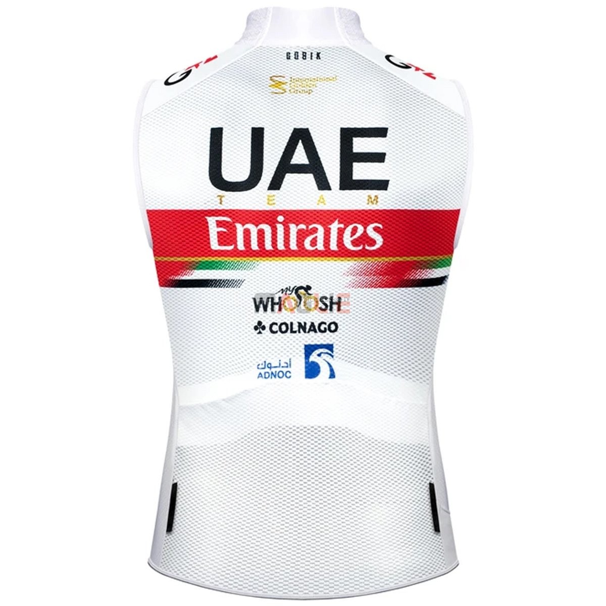 Gilet Antivento UAE 2021 Bianco Rosso