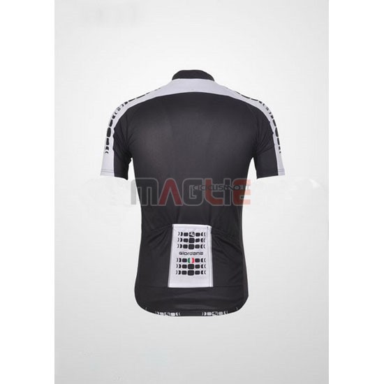 Maglia Giordana manica corta 2011 bianco e nero