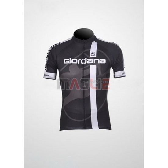 Maglia Giordana manica corta 2011 nero e grigio