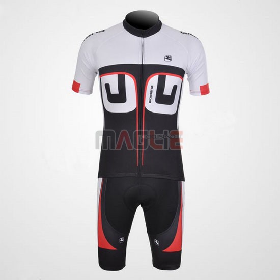 Maglia Giordana manica corta 2012 bianco e nero