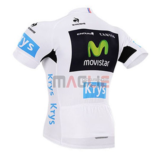 Maglia Tour de France manica corta 2015 Movistar bianco