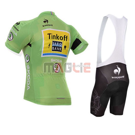 Maglia Tour de France manica corta 2015 Saxo Bank verde