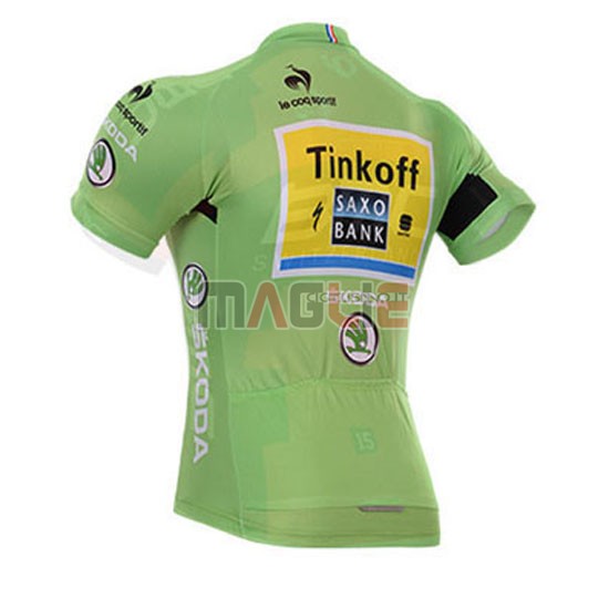 Maglia Tour de France manica corta 2015 Saxo Bank verde