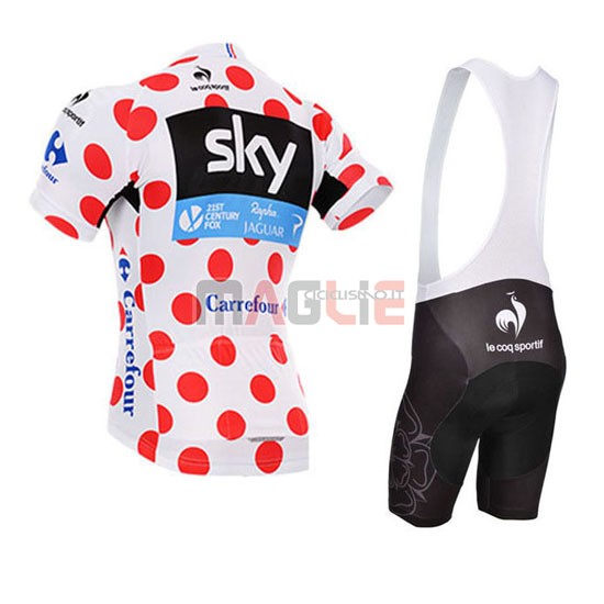 Maglia Tour de France manica corta 2015 Sky Bianco e rosso