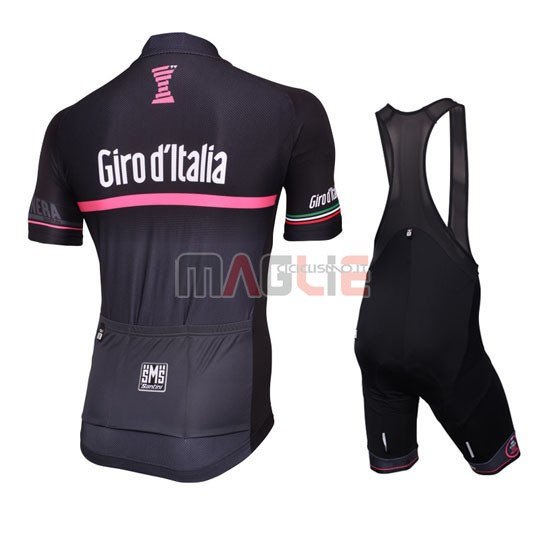 Maglia Giro de Italia manica corta 2016 nero e rosso