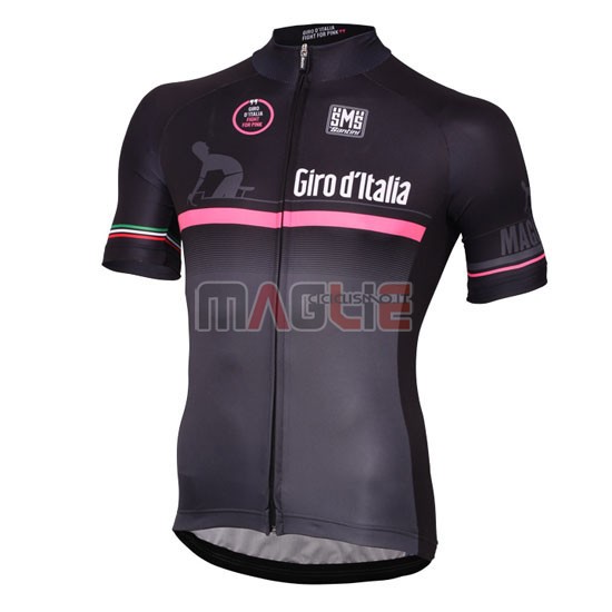 Maglia Giro de Italia manica corta 2016 nero e rosso