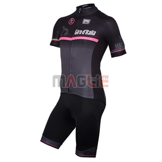 Maglia Giro de Italia manica corta 2016 nero e rosso