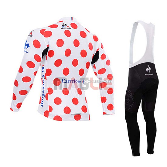 Maglia Tour de France manica lunga 2015 Bianco e rosso
