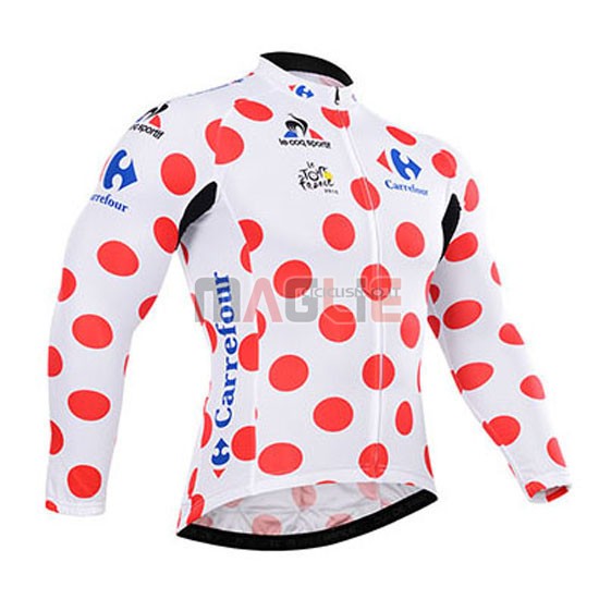 Maglia Tour de France manica lunga 2015 Bianco e rosso - Clicca l'immagine per chiudere