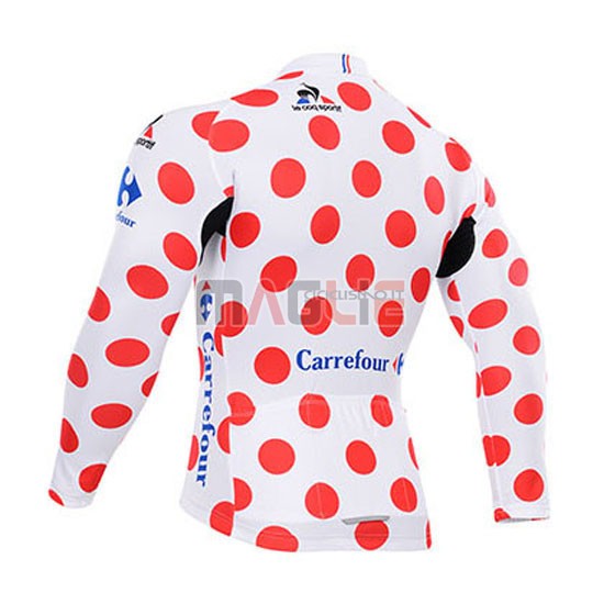 Maglia Tour de France manica lunga 2015 Bianco e rosso