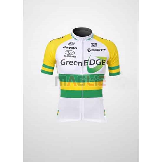 Maglia GreenEDGE manica corta 2012 giallo e bianco - Clicca l'immagine per chiudere