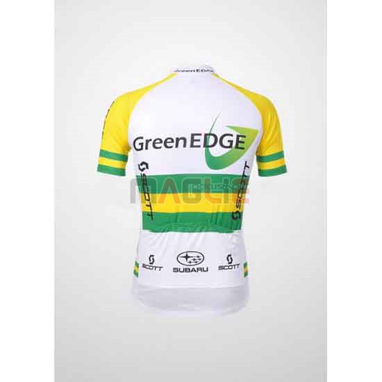 Maglia GreenEDGE manica corta 2012 giallo e bianco