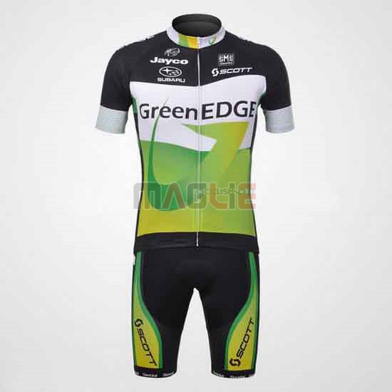 Maglia GreenEDGE manica corta 2012 nero e verde