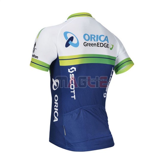 Maglia GreenEDGE manica corta 2014 bianco e blu - Clicca l'immagine per chiudere